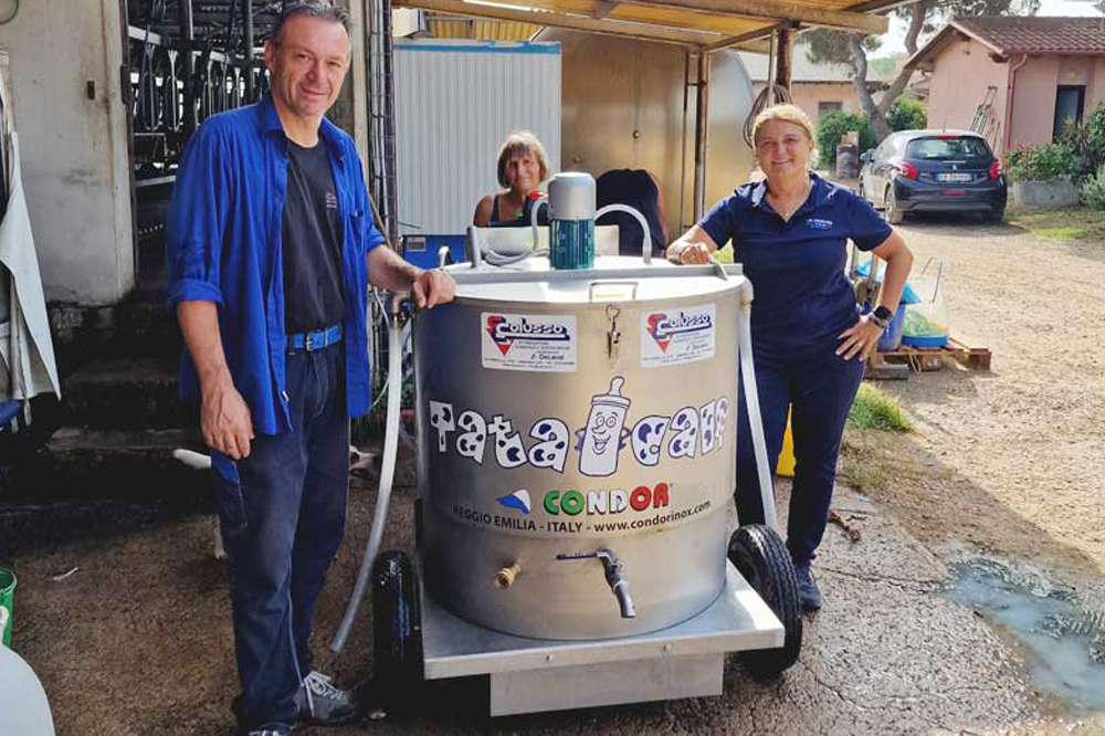 Pastorizzatore, miscelatore, distributore e riscaldatore di latte per la Ditta Colusso S.n.c.