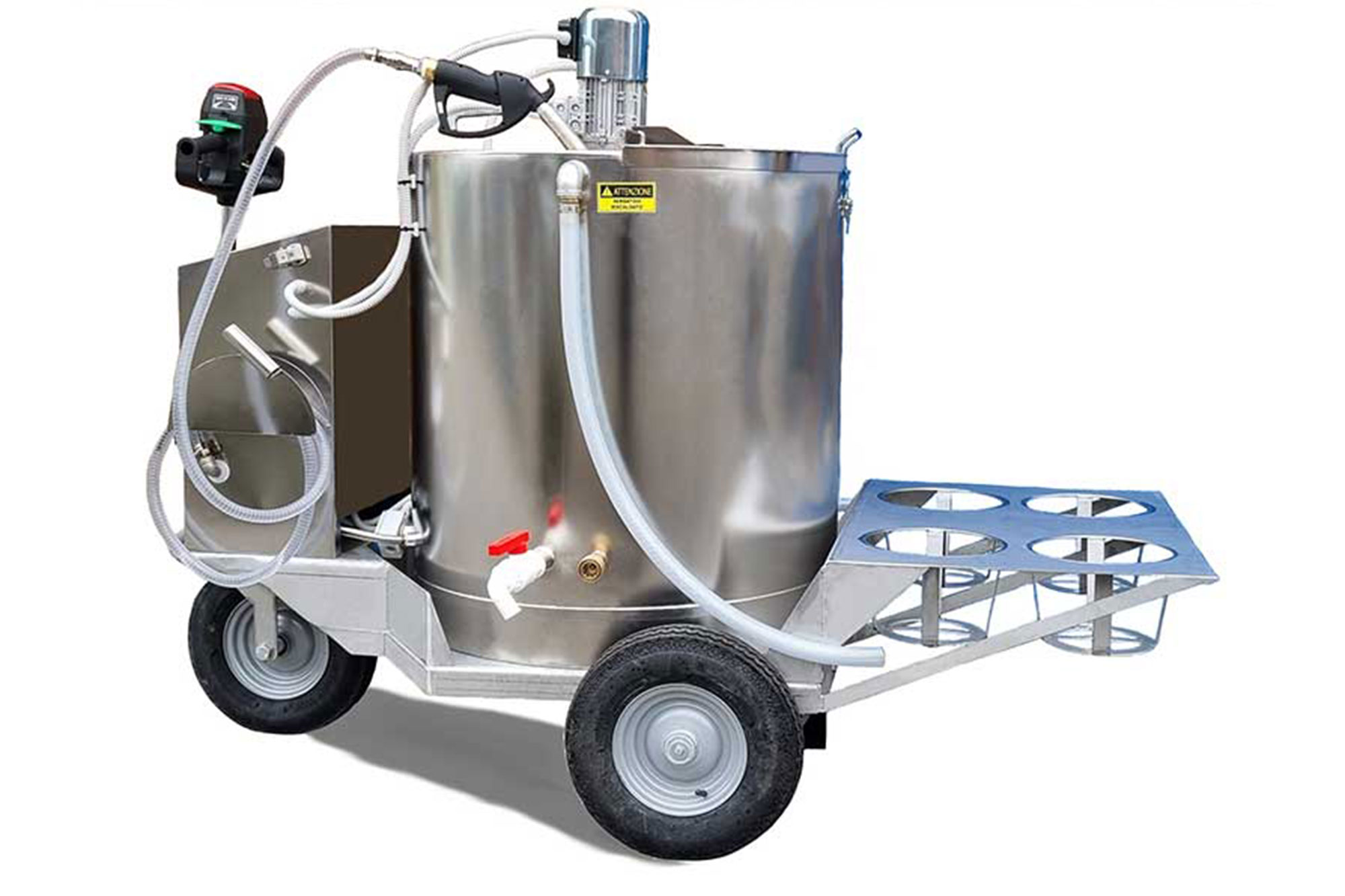 Calf pasteurizer entirely made of stainless steel